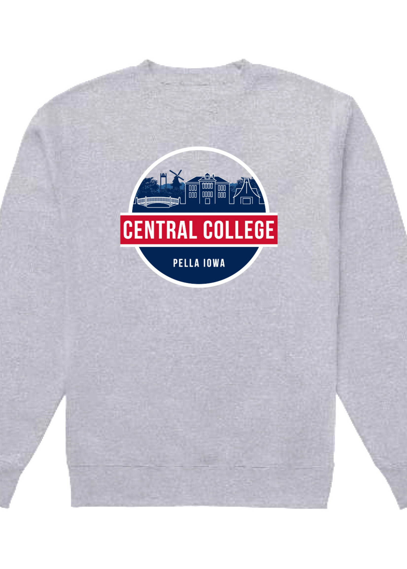 Uscape Apparel Uscape Scenic Central Circle Pella Heather Gray Crew