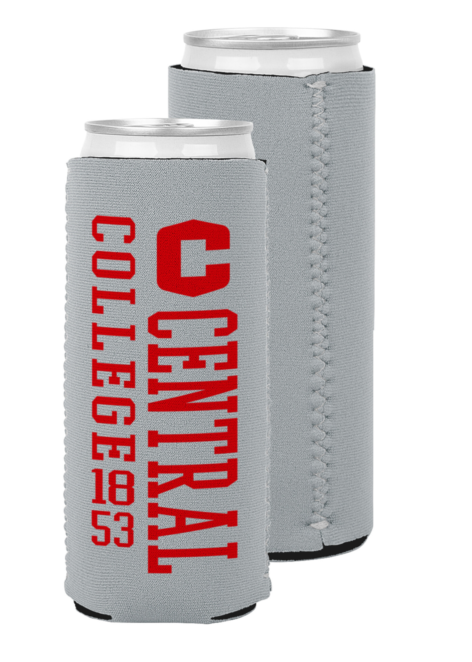 SPIRIT PRODUCTS Spirit Slim Grey w/Red Print Koozie