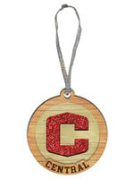 SPIRIT PRODUCTS Spirit Woodland Laser Engraved "C" glitter ornament