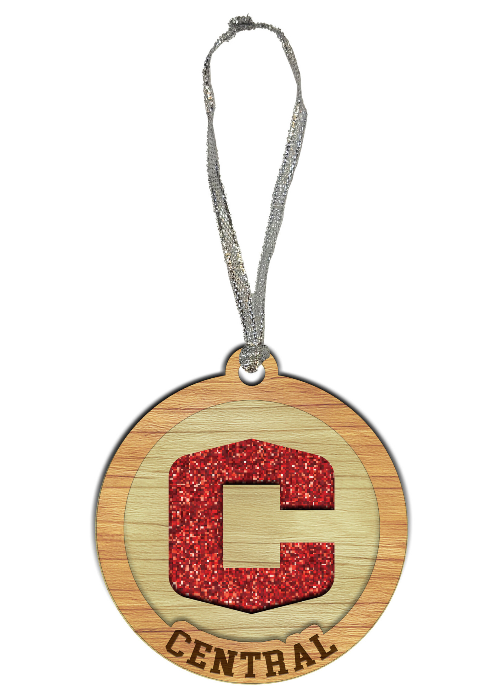 SPIRIT PRODUCTS Spirit Woodland Laser Engraved "C" glitter ornament