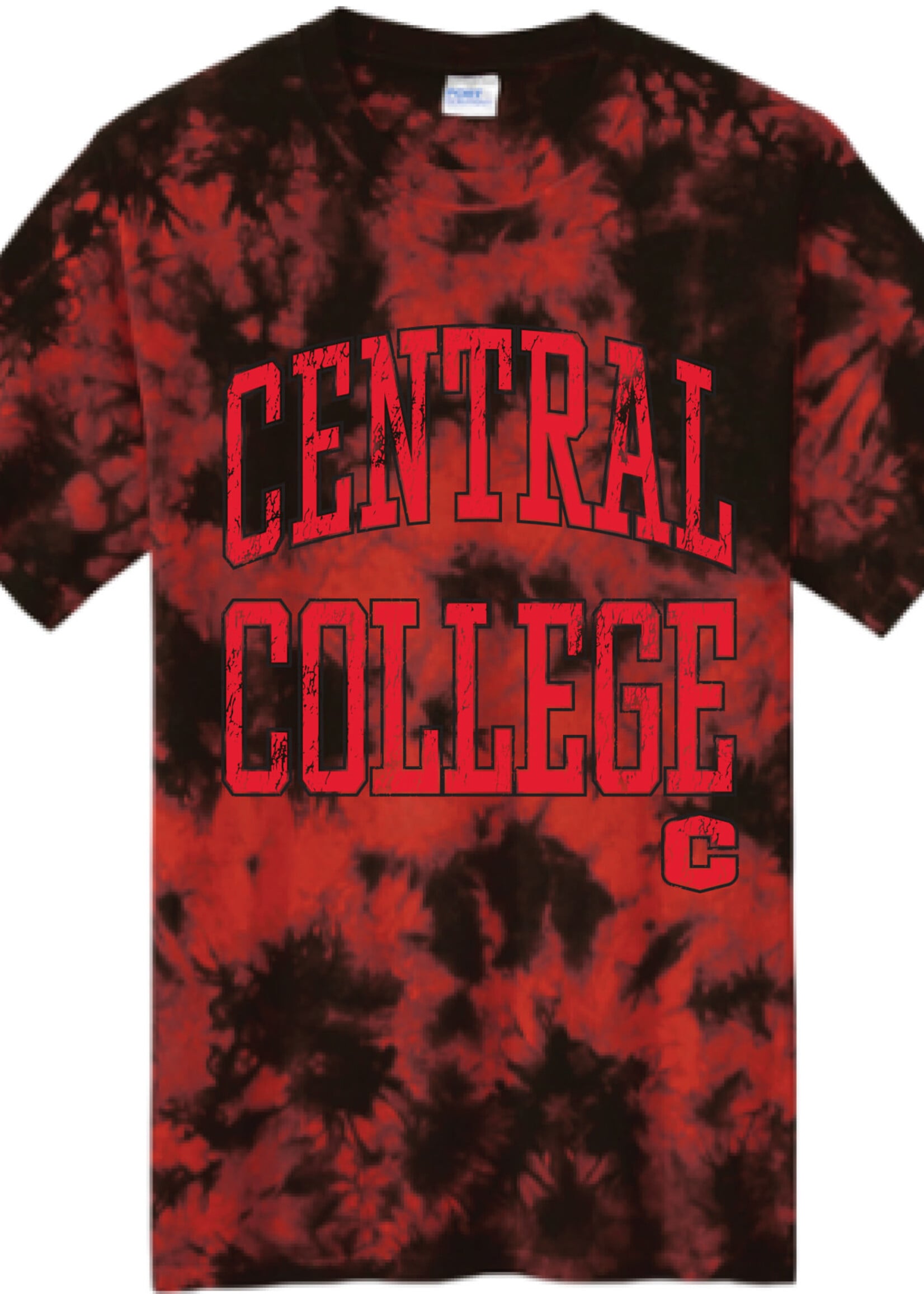 College House College House Tye Dye Tee Red/Black