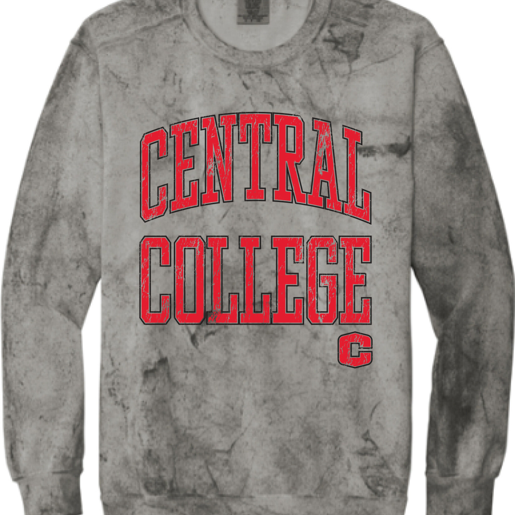 College House College House Tye Dye Crewneck Sweater Smoke