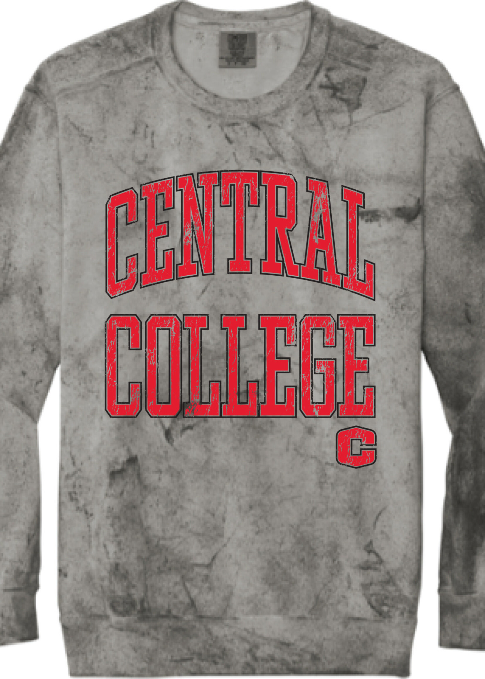 College House College House Tye Dye Crewneck Sweater Smoke
