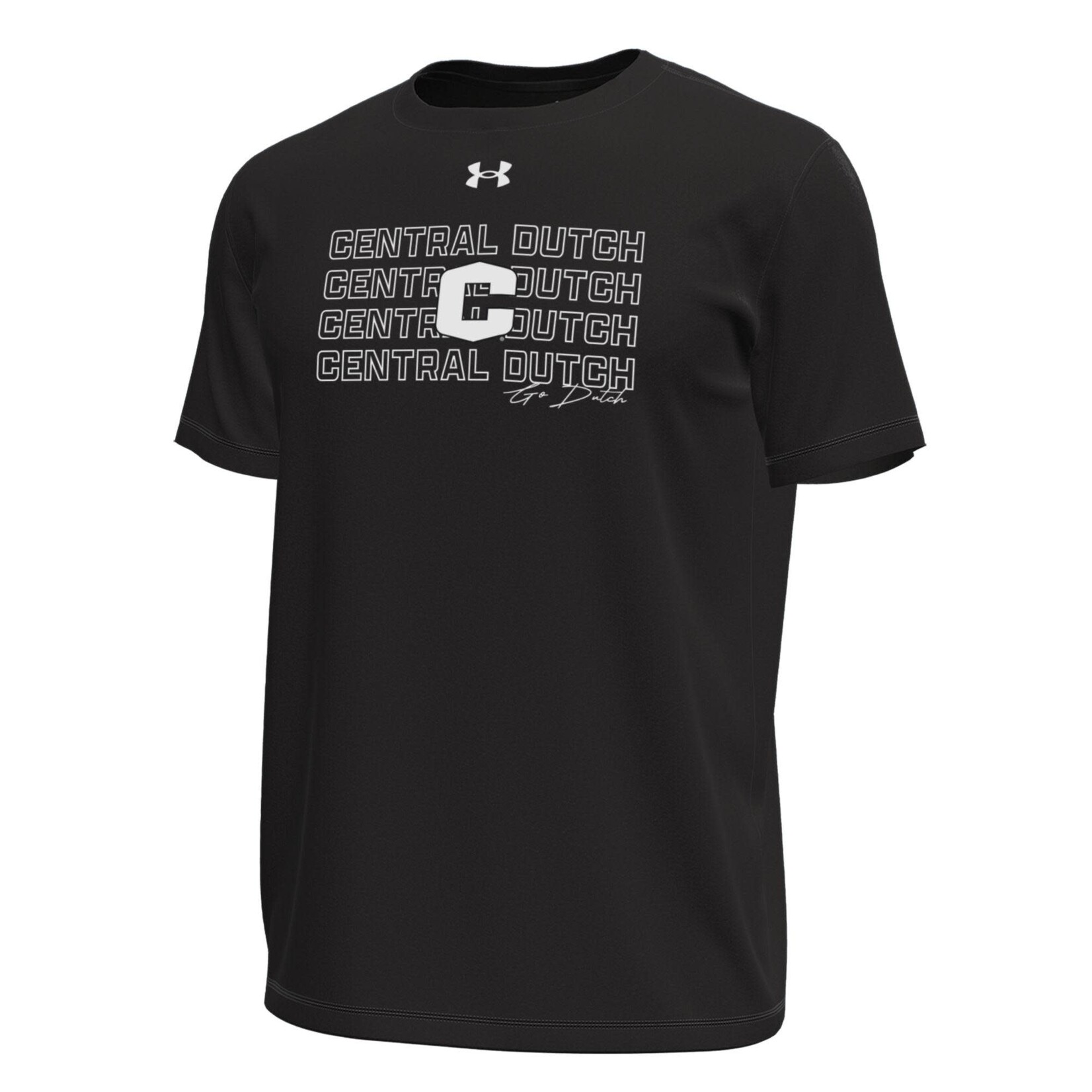 Under Armour UA Stacked Central Logo Dri Fit SS Tee
