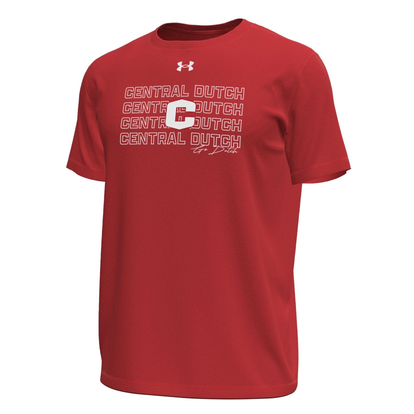 Under Armour UA Stacked Central Logo Dri Fit SS Tee