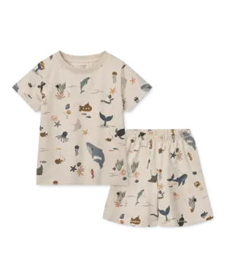 Caramel - LAVENDULA BABY SET - BLACK FLORAL - POSEY DOT