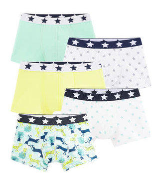 Petit Bateau Boys' Boxer Shorts - 5-Piece Set