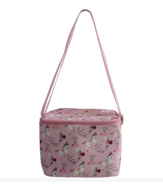 Powell Craft POWELL CRAFT-AW20 PINK PONY PRINT LUNCH BAG WITH FOIL LINING