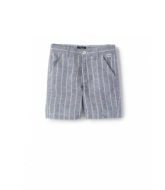 Il Gufo Il Gifo-ss21 STRIPED LINEN BERMUDA SHORTS