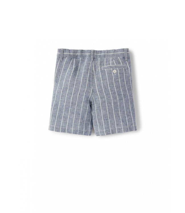 Il Gufo Il Gifo-ss21 STRIPED LINEN BERMUDA SHORTS