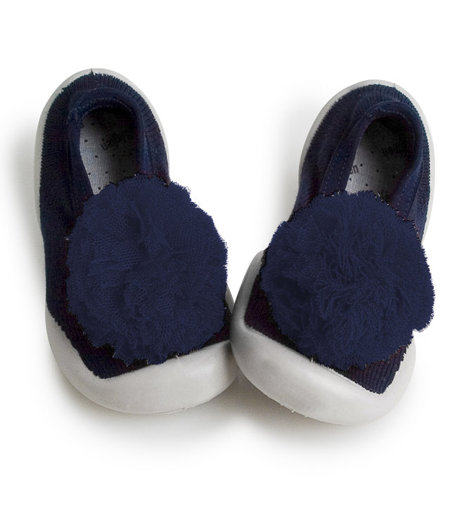 Collégien Collegien-ss21 514A Ballerines avec pompons tulle Nuit 0toil