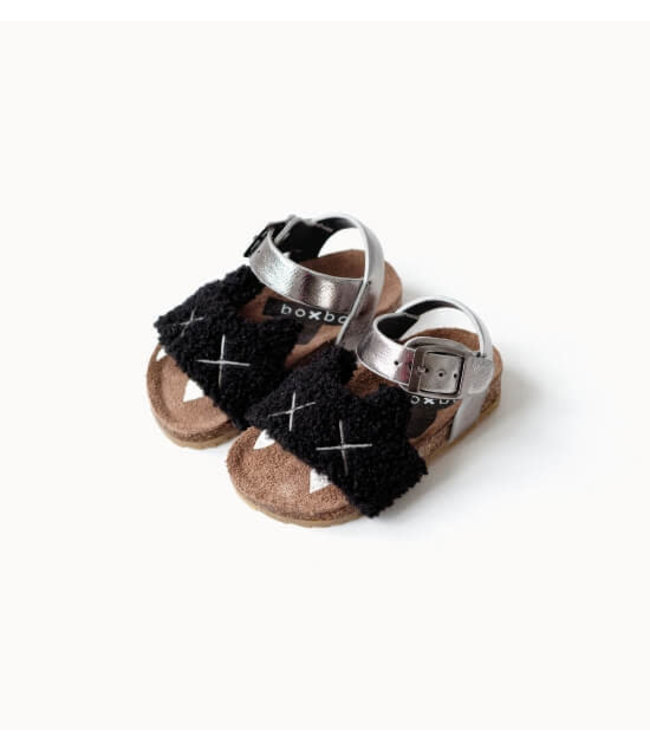 Boxbo Boxbo-ss21 "Canine" Black Kitten Cork Sandals Référence : SD2006