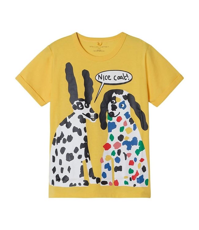Stella McCartney Stella Mccartney-AW21 Kid Girl Dalmatian Cotton T-shirt   602652 SRJ75