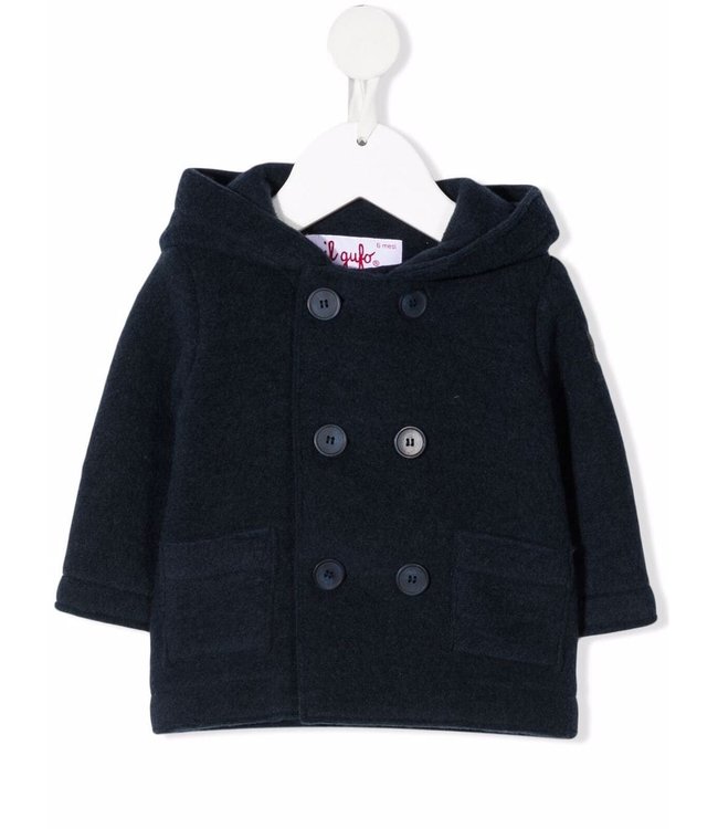 Il Gufo IL GUFO-AW21 GM365 double-breasted hooded coat