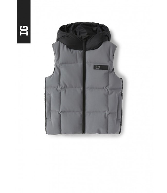 Il Gufo IL GUFO - GREY DOWN VEST WITH SENSITIVE® FABRICS