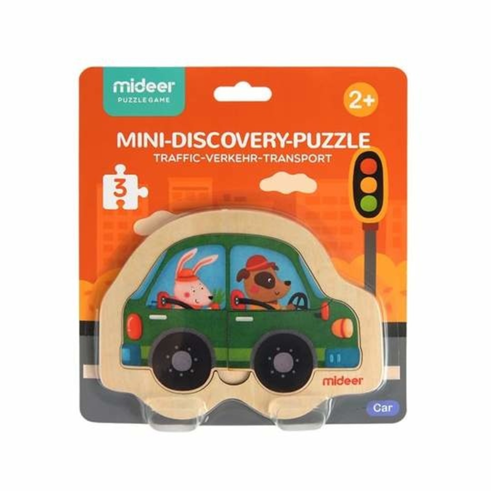 Mideer Mideer-AW21 MD3042 Mini Discovery Puzzle - Car 3 pcs
