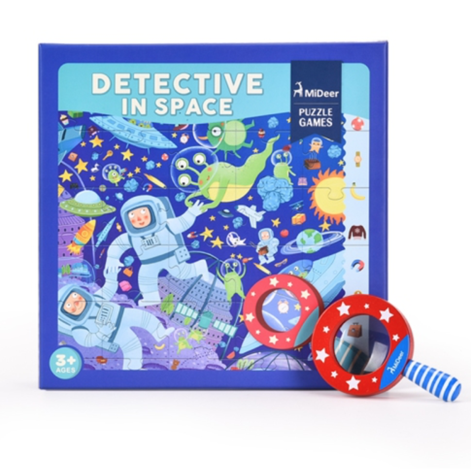 Mideer Mideer - 42 Piece Kid's Jigsaw Puzzle - Astronaut Detectives in Space