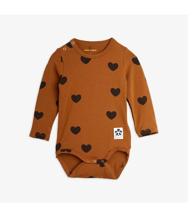 Mini Rodini Mini Rodini - BASIC HEARTS LONG SLEEVE BODY