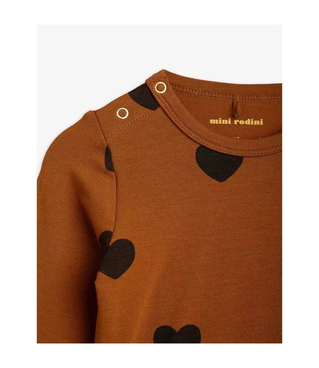 Mini Rodini Mini Rodini - BASIC HEARTS LONG SLEEVE BODY
