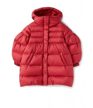 Il Gufo IL GUFO - RED DOWN JACKET WITH BALLOON SLEEVES
