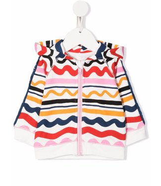 Stella McCartney Stella McCartney - Kids wave stripe-print sustainable cotton hoodie