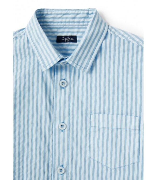 Il Gufo IL GUFO - BOY BOTTON DOWN STRIP POLO W/ POCKET