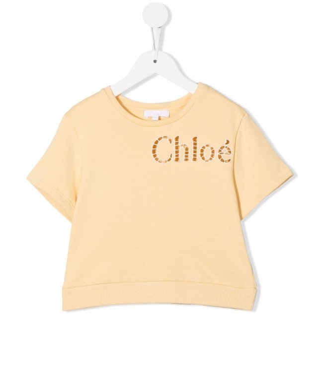 Chloe Chloe - perforated logo-embroidered sweatshirt top