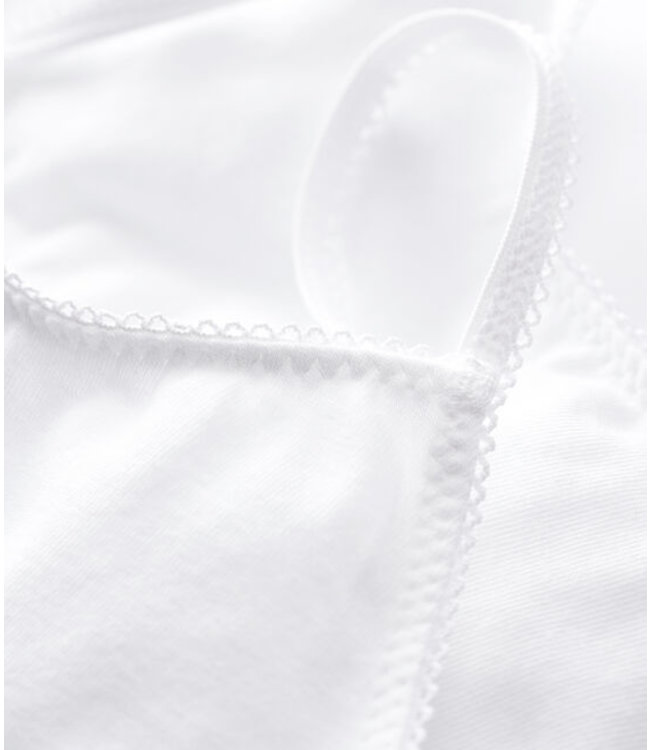 Petit Bateau Petit Bateau - GIRLS' WHITE COTTON AND ELASTANE BRALETTES - 2-PACK