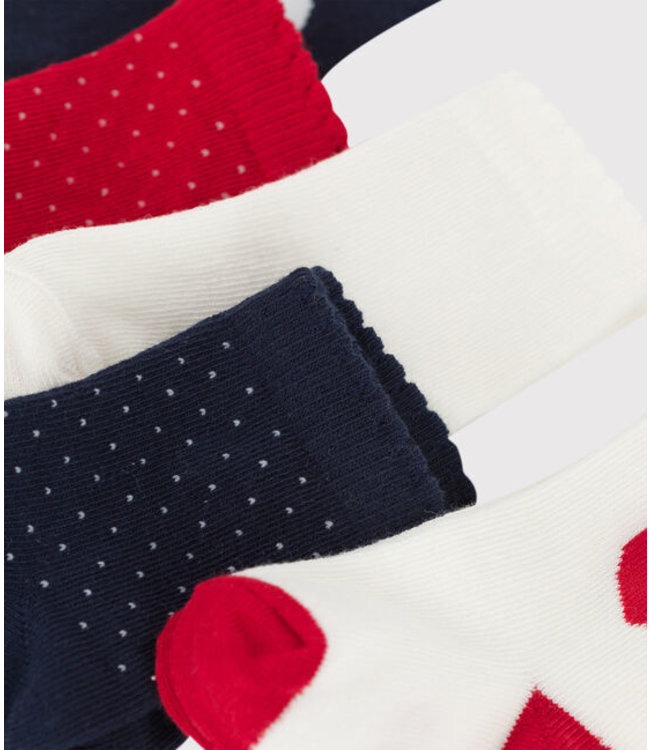 Petit Bateau Petit Bateau - BABIES' HEART PATTERNED SOCKS - 5-PACK