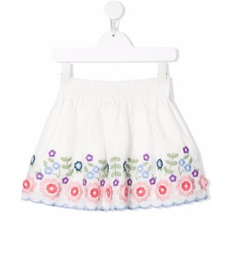 Stella McCartney Stella McCartney - floral-embroidered cotton mini skirt