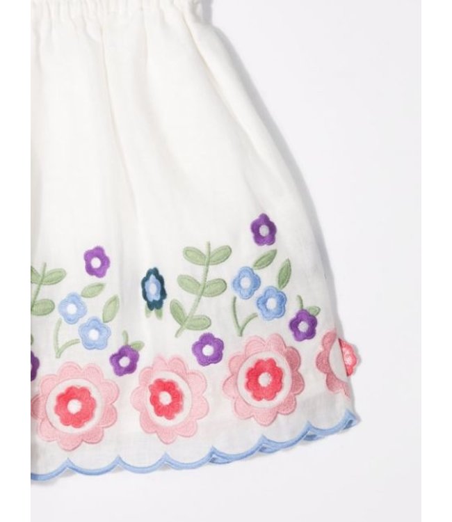 Stella McCartney Stella McCartney - floral-embroidered cotton mini skirt