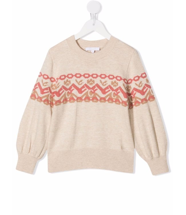 Chloe Chloe - fine-knit logo jumper