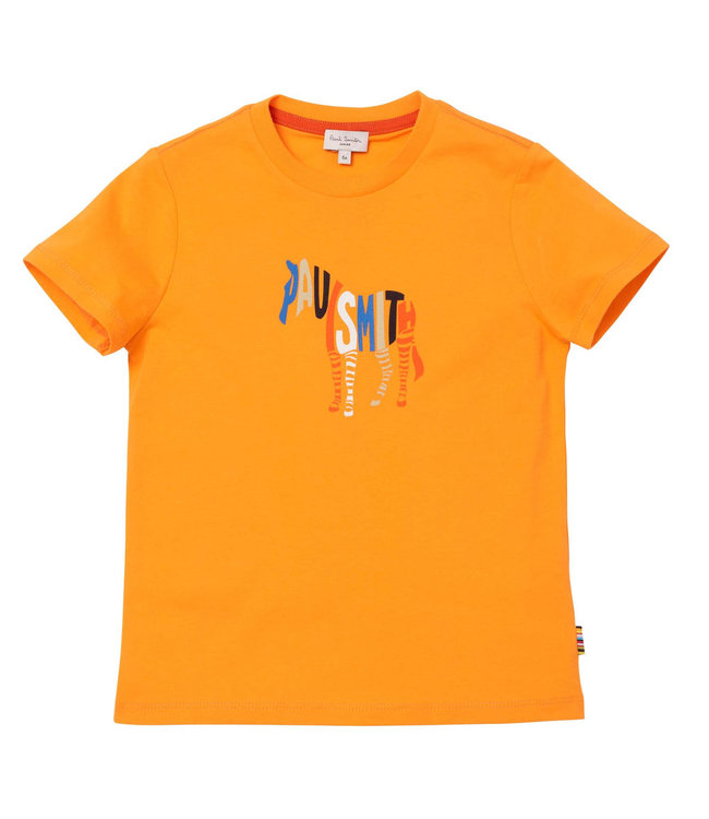 Paul Smith Paul Smith - Boys Orange Zebra Print T-shirt