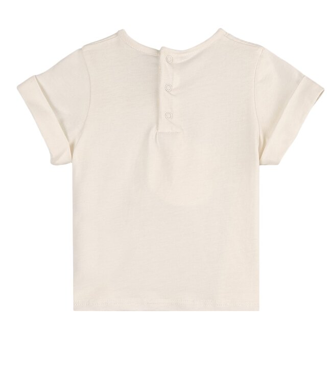 Chloe Chloe - T-shirt for girls in cotton jersey with perforated Chloé logo embroidery