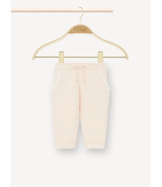 Chloe Chloe - Scallop-trim pants for girls in organic cotton fleece