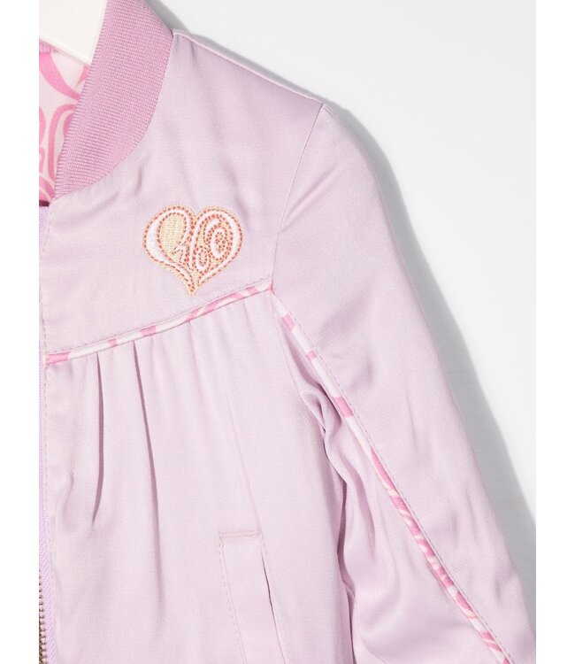 Chloe Chloe - logo zipped bomber jacket