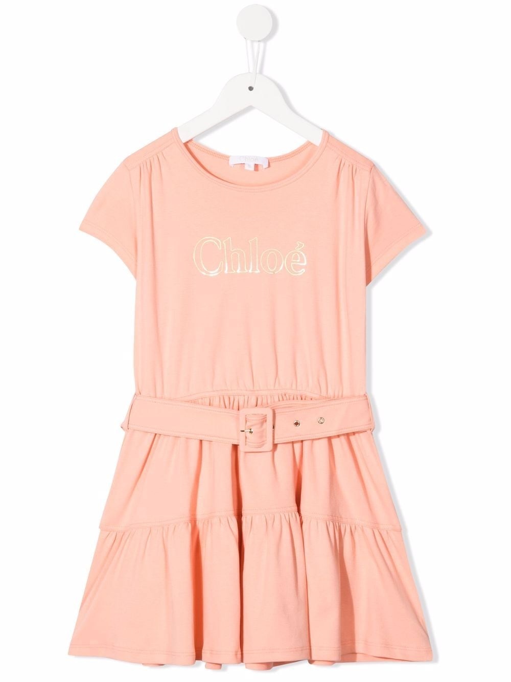 Chloe logo print belted T shirt dress igloobaby