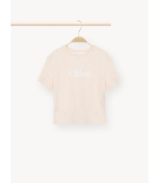 Chloe Chloe - jersey T-shirt for girls with contrast Chloé logo print