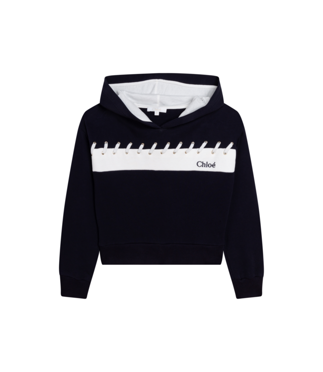 Chloe Chloe - lace-up detailed hoodie