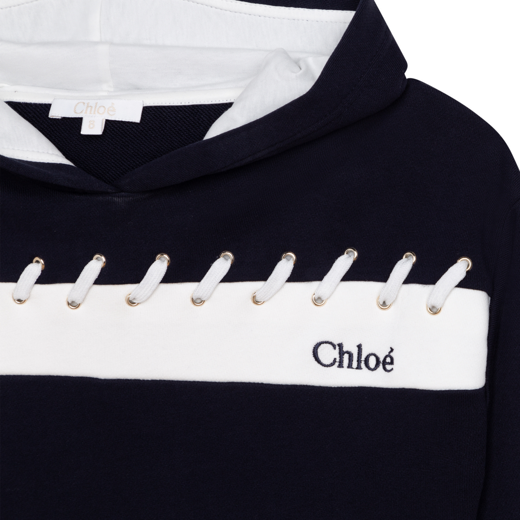 Chloe Chloe - lace-up detailed hoodie