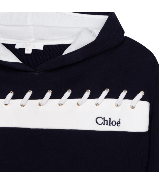 Chloe Chloe - lace-up detailed hoodie