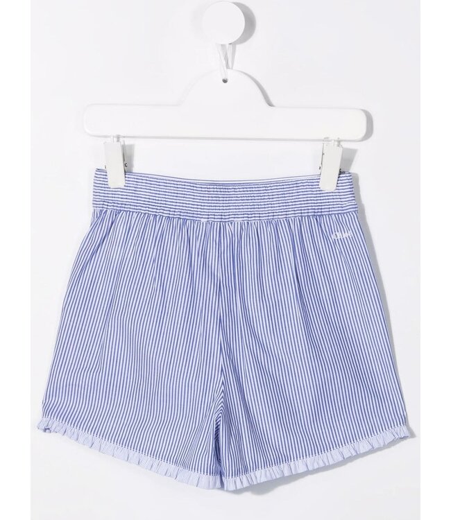 Chloe Chloe - striped ruffle-trimmed shorts