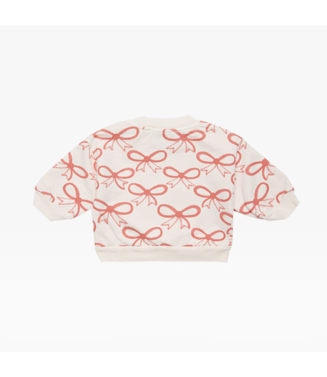 Weekend House Weekend House - Baby pink bow sweatshirt