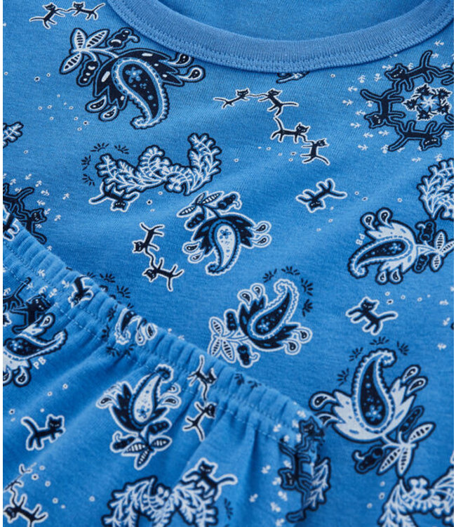 Petit Bateau Petit Bateau - BOYS' BANDANNA THEMED ORGANIC COTTON SHORT PYJAMAS