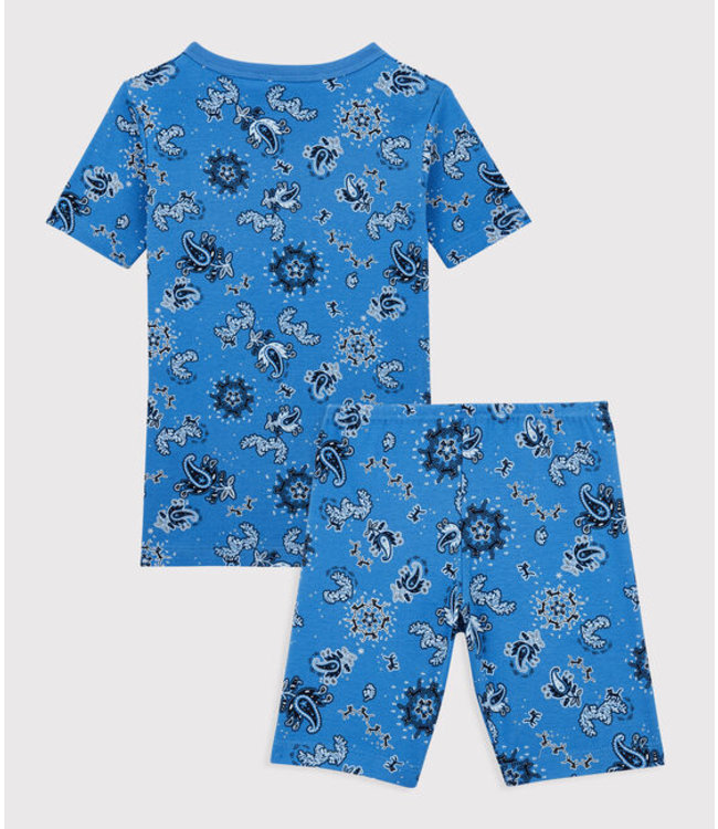 Petit Bateau Petit Bateau - BOYS' BANDANNA THEMED ORGANIC COTTON SHORT PYJAMAS