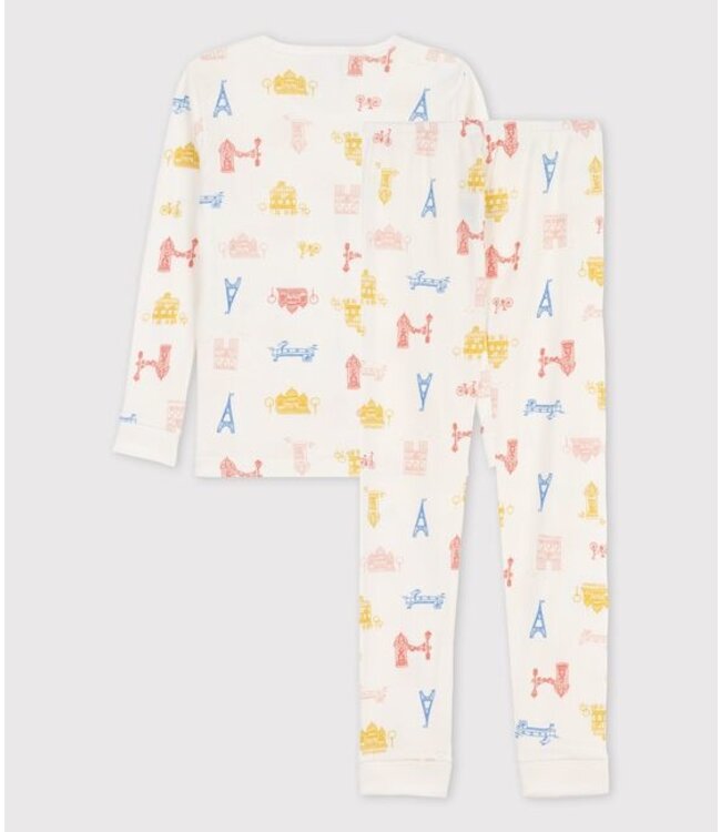 Petit Bateau Petit Bateau - UNISEX SNUGFIT PARIS PRINT COTTON PYJAMAS