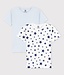 Petit Bateau Petit Bateau - BOYS' STAR PRINT SHORT-SLEEVED COTTON T-SHIRTS - 2-PACK