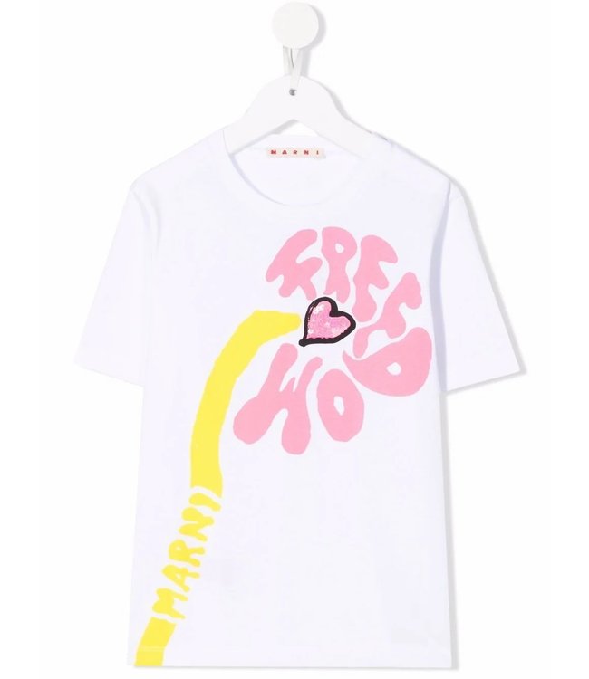 Marni - logo-print sequin-embellished T-shirt - igloobaby