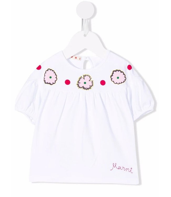 Marni - floral-print short-sleeved T-shirt - igloobaby