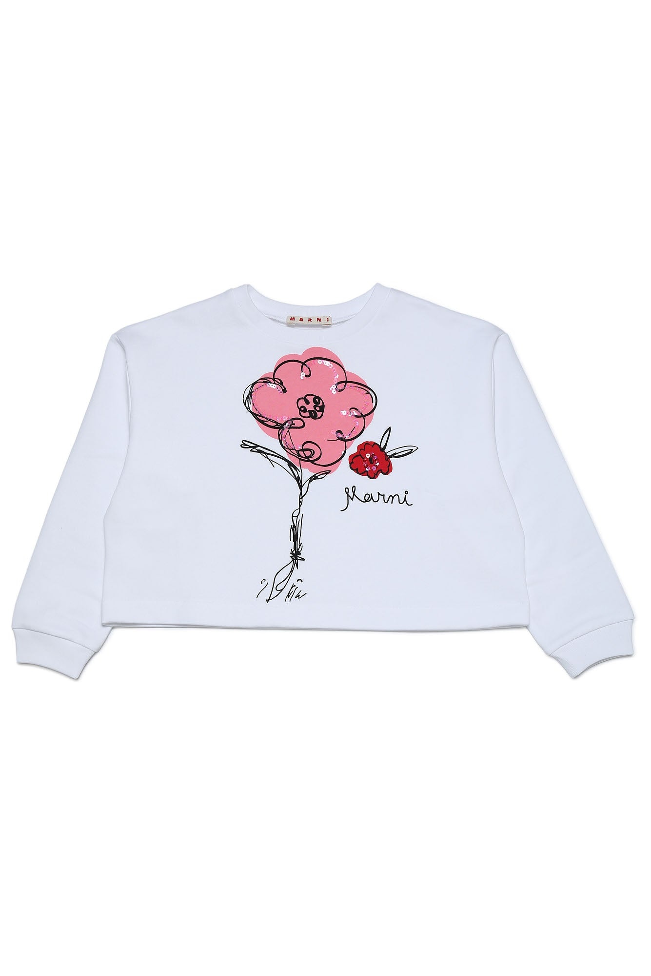 Marni - Sweatshirt With Flower And Sequins